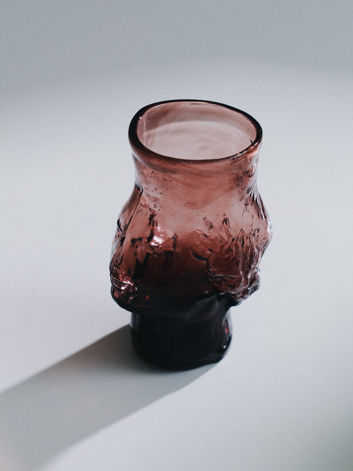 僧侶頭像手工玻璃杯|琥珀棕