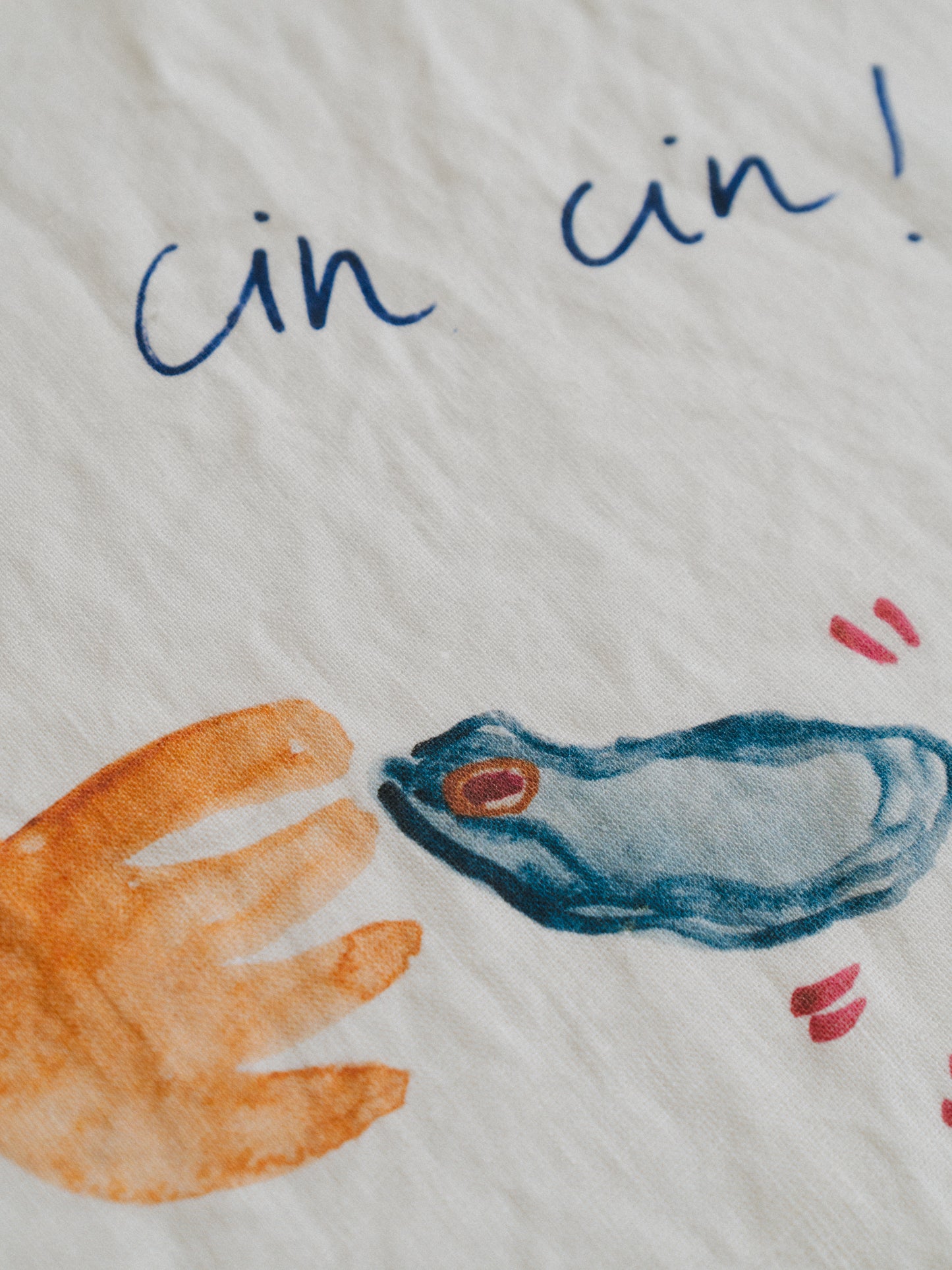 石洗亞麻桌巾|Cin Cin! Oyster Cheers