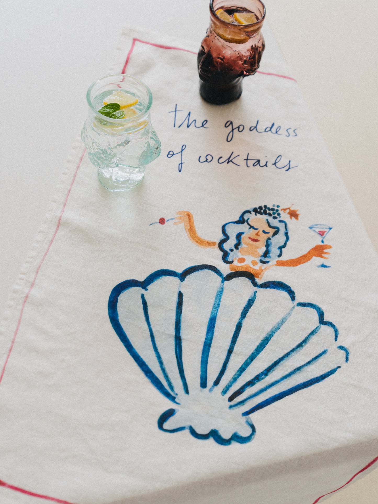 石洗亞麻桌巾|The Goddess of Cocktails