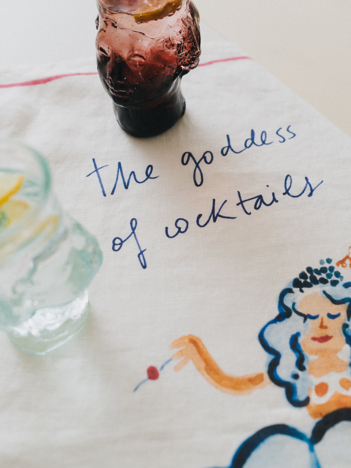 石洗亞麻桌巾｜The Goddess of Cocktails